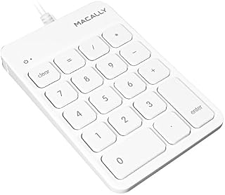 Macally Wired USB Number Pad - Compatible with Both Apple Mac/iMac MacBook Pro/Air