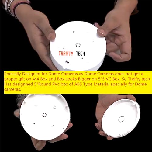 Image of ABS Plastic CCTV Camera Fitting Mounting Box - 5 inch Round, 32 Pack, Waterproof