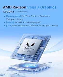 NiPoGi E3B Mini PC ΑΜD Ryzen Embedded V2748(Max 4.3GHz, 8C/16T, migliore di 5825U/7730U), 16GB DDR4/512GB SSD, WiFi 6/BT 5.2/4K@60Hz Triplo Display(HDMI 2.0+DP 1.4+Type-C) W-11 Pro RJ45