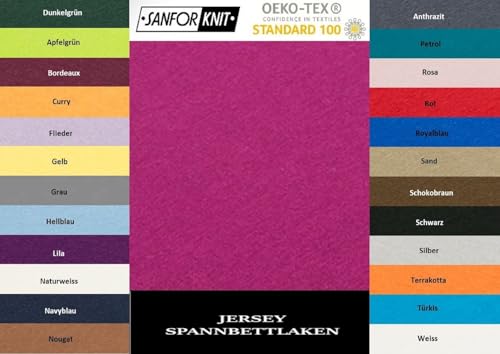 Jersey Spannbettlaken 180 - 200 x 200 cm Pink