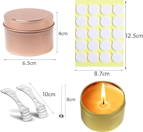 Miniatura 2 de Paquete De 12 Latas Con Tapas Para Hacer Velas, Recipientes Decorativos Redondos De Metal, Tarros Vacíos Para Bricolaje, Especias, Joyas, Polvo, Dulces, Ungüento - Negro