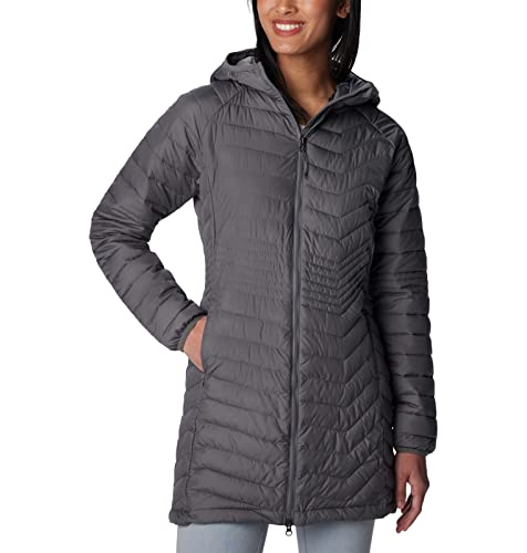 Columbia Jaqueta feminina Powder Lite, cinza cidade, grande