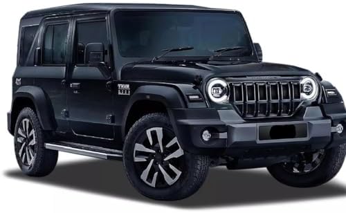 S.S.C. Amazing Pull Back Mahindra Thar Roxx 5 Door Jeep DIE CAST Metal Toy for Kids|Wonderful Design and Bold Looks. |Miniature Scaled Models 138,Black