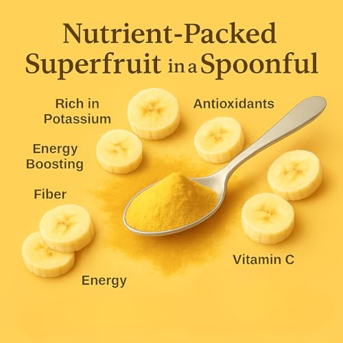 Image of Confect Banana Powder | Pure & Natural Fruit Powder for Smoothies, Baking, Beverages, Juices, Tea & DIY Recipes | Vegan, Gluten-Free, No Added Sugar - 100 Gms