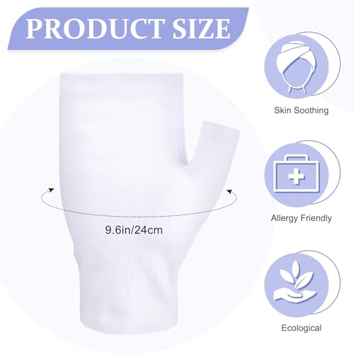 6-Pairs-Fingerless-Eczema-Gloves-Moisturizing-Gloves-for-Adults-Cotton-Gloves-Overnight-Dry-HandsWhite