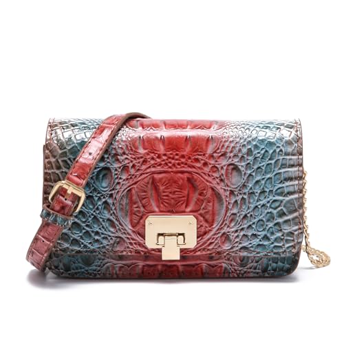 Image of Makcr Joacbv Small Crocodile Crossbody Cell Phone Purse for women Vegan Leather Clutch Wallet with Leather Shoulder Strap | Small
