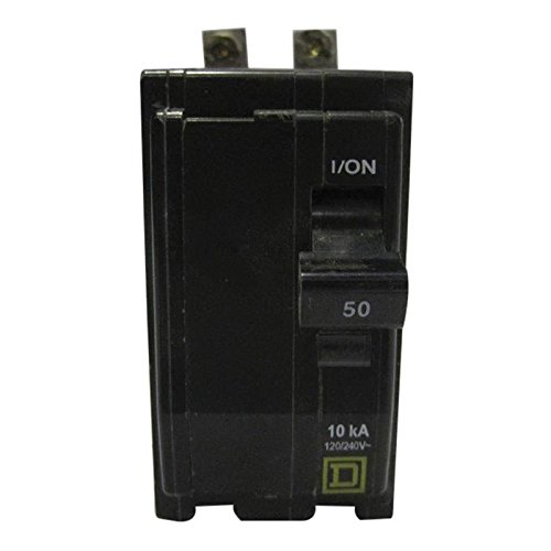 Square D QOB250 Bolt-On Mount Standard Miniature Circuit Breaker With Visi-Trip Indicator 2-Pole 50 Amp 120/240 Volt AC QO
