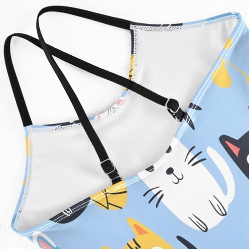 Girl's One Piece Swimsuit Cute Cat Z Beach Bathing Swimwear4