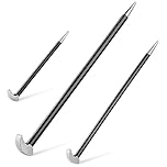 Heel Bar Set 3PCs, MAXPOWER Heel and Toe Rolling Head Pry Bar Crowbar Wrecking Knuckle Bar Set - 150mm, 300mm & 400mm