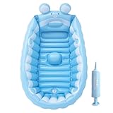 Portatile e comoda: grazie al suo design pieghevole e gonfiabile, questa vasca da bagno è estremamente portatile e comoda per viaggiare essere utilizzata in piccoli spazi. Può essere facilmente gonfiato e sgonfiato utilizzando la pompa ad aria inclusa, rendendolo ideale per le famiglie in movimento.