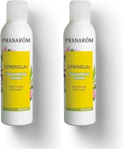 PRANARÔM - Aromapic Spray Anti-Zanzare Ambiente e Tessuti Naturale - Repellente con Oli Essenziali HECT - Protezione contro gli Insetti -150 ml (Confezione da 2)