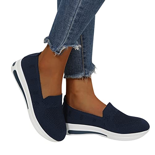 Zapatillas de deporte para mujer, color blanco y rojo, elegantes, suaves, zapatillas de fútbol, ligeras, transpirables, para mujer, para correr, trekking, plataforma, casual, talla grande para