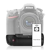 Powerextra MB-D12 Vertical Battery Grip + AA-size Battery Holder Infrared Remote Control Replacement for Nikon D800/D800E/D810 DSLR Cameras Works with 1 pc EN-EL15 Battery Or 8 AA-size Batteries