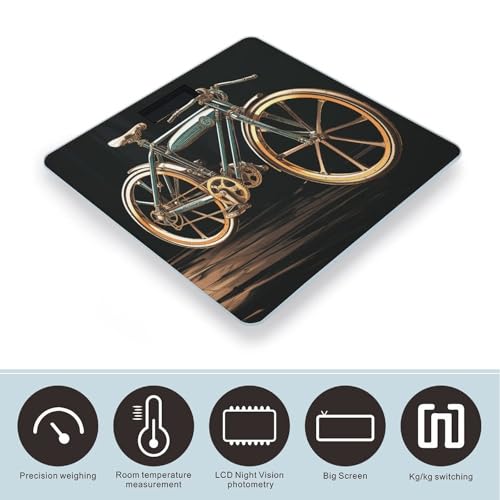 Báscula digital para baño con vidrio templado y pantalla LCD miniatura 3