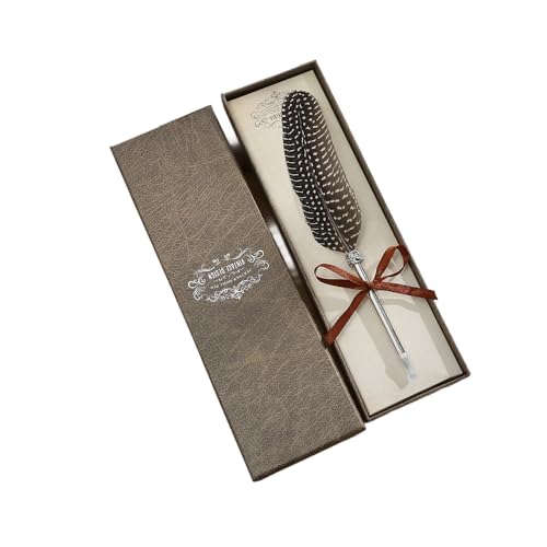 羽根 ボールペン 羽ペン 風 装飾 芯経 0.7mm ギフトボックス付き 羽ボールペン 羽根ペン プレゼント 贈り物 中世 ファンタジー お洒落 おしゃれ 格好良い かわいい (TYPE-C)