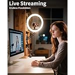 UBeesize 12’’ Ring Light with Overhead Phone Mount, LED Selfie Light with Stand and Phone Holder for iPhone and Laptop, Desk Light for Video Recording, Zoom Meeting, Live Streaming, Tiktok, YouTube - Image 3