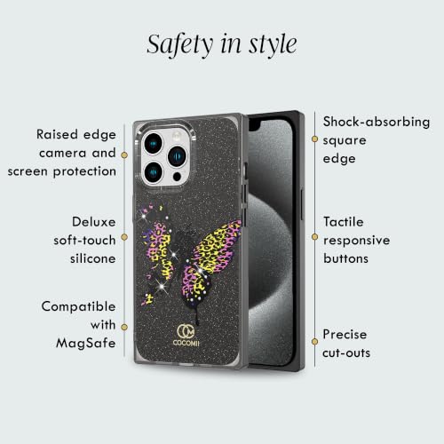 Image of COCOMII Rectangle for iPhone 15 Pro Max Case, Safari Butterfly