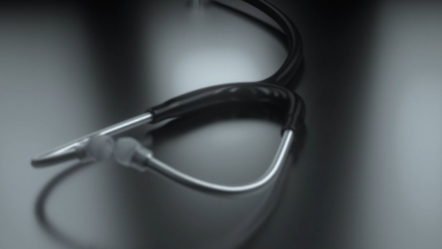 Image of MDF ProCardial Cardiology Stethoscope, Stainless Steel, Adult, Dual Head, Navy Blue Tube, Silver Chestpiece-Headset, MDF79704