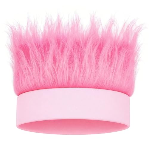 Pink Hairy Headband Wig,Crazy Hat Funny Wigs Party Costume Accessories