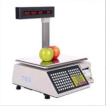 Commercial Label Printing Scale, LCD Double-Sided Display Price Scale, Commercial Scale for Supermarket Weighing, Weighing 30kg/66lb