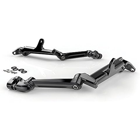 CIRO Floorboard Highway Peg Mounts with Black Arm (60120) Cover
