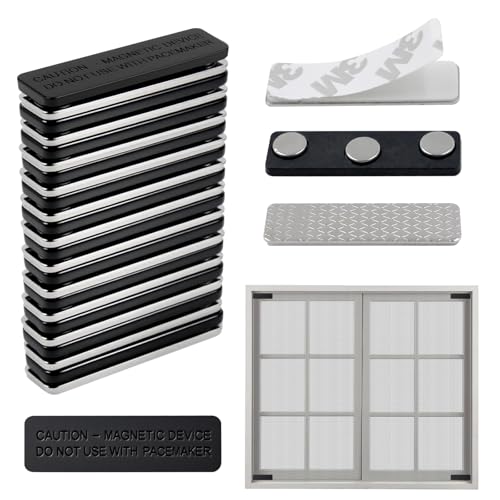 Zatixbu 12 Stück Fliegengitter Fenster Magnet, Starke Neodym Magnete für Fliegengitter Magnet ohne Bohren, Selbstklebende Magnetbefestigung für Moskitonetze, Verdunkelungsvorhänge & Zelt
