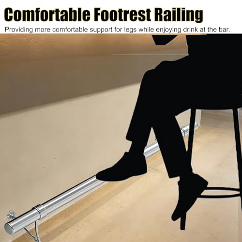 Repose-pieds de cuisine en acier inoxydable avec kit de fixation sous comptoir - 5