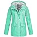 Produktbild Inawayls Damen Plus Size Regenjacke Mit Kapuze Wasserdicht Windbreaker Wetterfest Übergangsjacke Regenmantel Sport Outwear Jacke