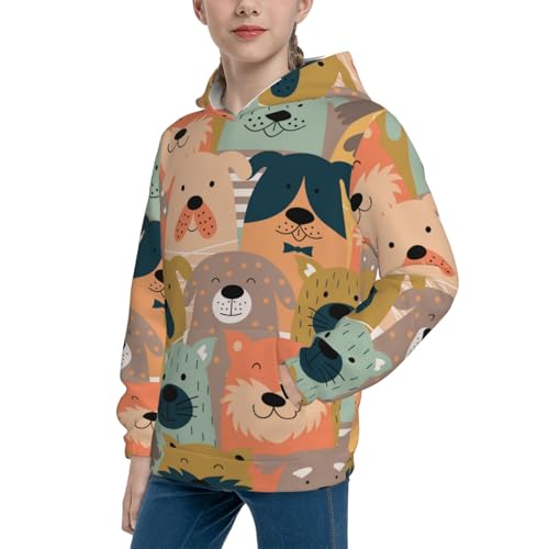 Colorful Dogs Kid Hoodies Boys Sweatshirts Girls Pullover with Pocket2