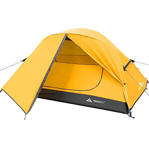 Forceatt Camping Tent 1-2 Person Portable Backpack Tent, Waterproof and Windproof Easy to Install, Suitable for Travel, Camping, Hiking and Other Outdoor Sports