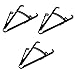 JECOMPRIS 3pcs Fat Caliper for Measurement Measure 1.5m Fitness Tool for Waist Arms Thighs Easy to Use