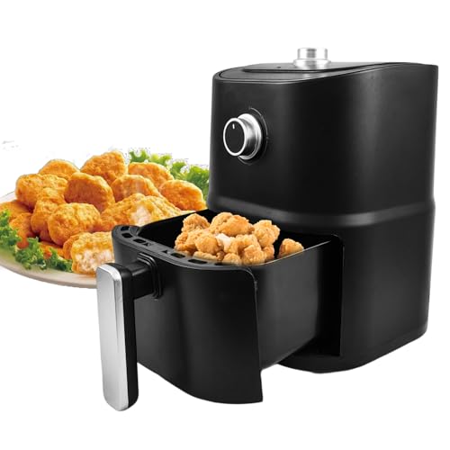 GadgetHaven Air Fryer, 3 L Manual Airfryer Oven and 5-in-1 Multicooker Compact Air Fryer with Hi-Fry Technology for Extra Crisp, Quick & Easy Meals, Nonstick & Dishwasher Safe Basket, Black