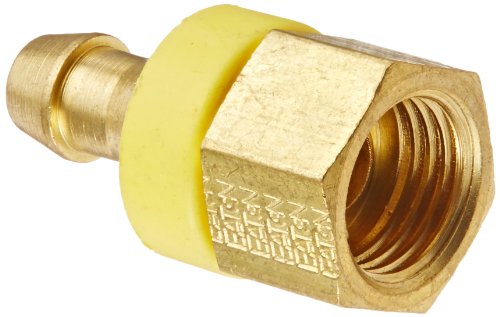 Image of EATON Weatherhead 10004B-A05 Female Inverted Rigid Fitting, CA360 Brass, 1 /4 inch Hose ID, 5 /16 inch Tube Size