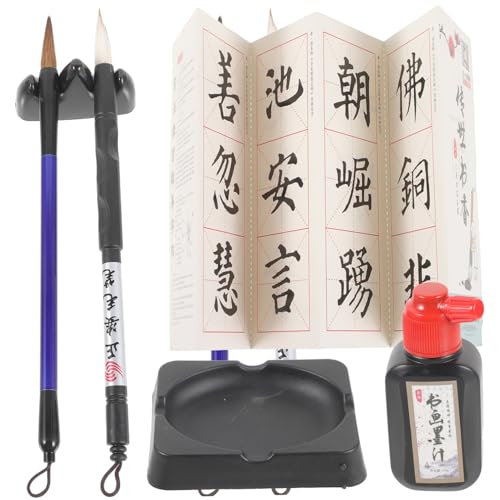 Housoutil 1 Set Beginner Calligraphy Set of Brush Kit for Calligraphy Practice for Study Classroom and Relief Art Activities