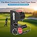 Quavix Magnetic Golf Cart Holder Clip with Adjustable Strap, Secure Golf Accessory for Cart, Aluminum Design Fits 30-70 Ring Gauge, Stable Holder for Golf Course Use (Black)