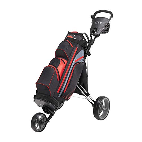 Kvv Foldable Lightweight 3 Wheel Golf Cart With Stylish Scorecard Holder, Storage Bag-Easy To Open And Close #TOP1