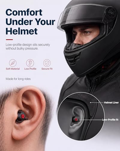 Image of Motorcycle Ear Plugs for Wind Noise Reduction, 2 Filter Options Reusable Motorcycle Accessories, Soft Comfortable Hearing Protection Earplugs for Motorbike, Touring, Racing, Riding - 25dB Biker Gifts