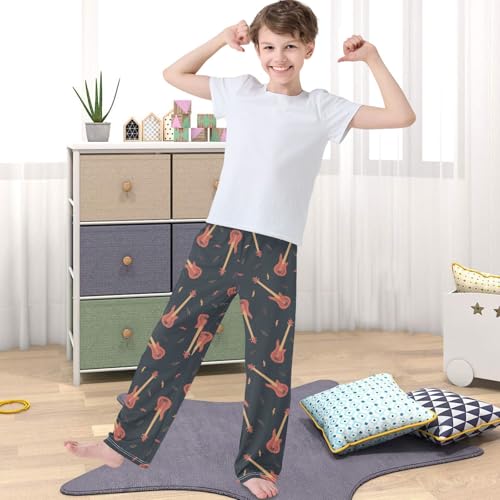 Boy's Pants Bass Guitar Jogger Pants Elastic Waist Long Bottoms Trousers with Pockets 6-14 Years4