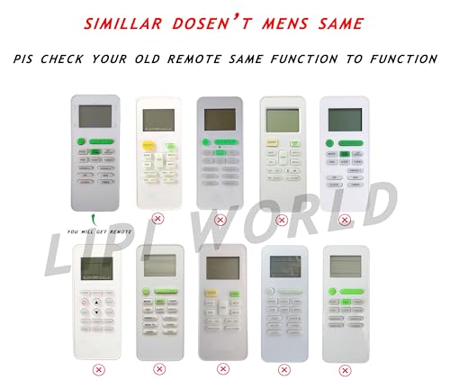 Image of LipiWorld 175 Double Swing AC Control (Old Exactly Same Will Only Work) Compatible for VIDEOCON AC Remote