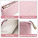Viverte 2 Pieces Makeup Bag Toiletry Bag for Women Vegan Leather Travel Cosmetic Make Up Brush Bag Pack Travel Vacation Essenitial for Purse (Pink)