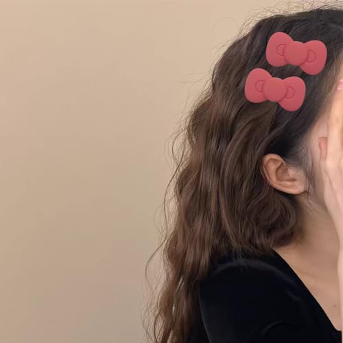 Pack de 6 pinzas para el cabello con lazo rosa miniatura 7