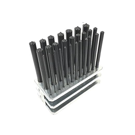 28pc Center Transfer Punches Set Machinists Tool Punch Stand Heat Treated Steel Black Industrial Oxide Finish