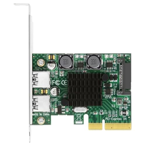 Carte adaptateur d'extension USB 3.1 PCIE X4 avec 2 ports pour ordinateur fixe
