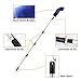 Pearwow Gutter Cleaning Brush,Extendable Guard Cleaner Tool with Telescopic Pole Stiff Brush for Removing Leaves and Debris from The Ground