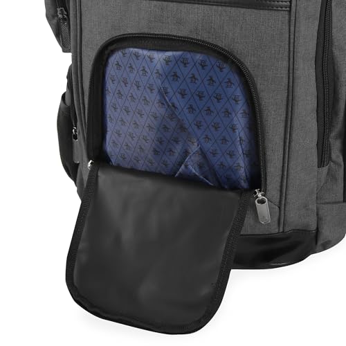 ORIGINAL PENGUIN Fletcher Laptop Backpack, Black Crosshatch, Medium4