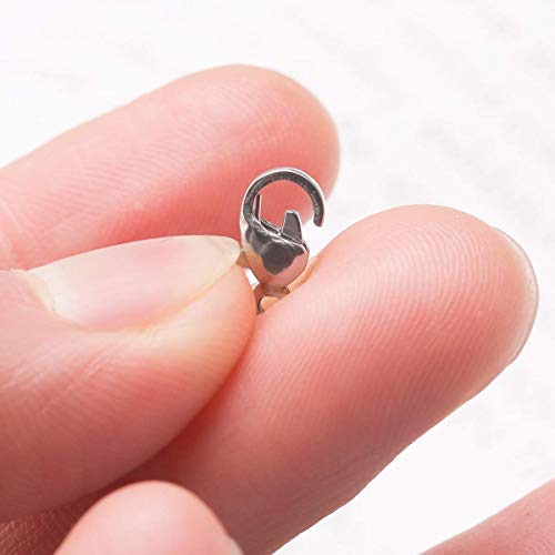 Mymagic 200Pcs 304 Stainless Steel Curved Lobster Claw Clasps Jewelry Fastener Hook For Diy Jewelry Necklaces Bracelet Making, 12X7Mm(Stainless Steel Color) #TOP3