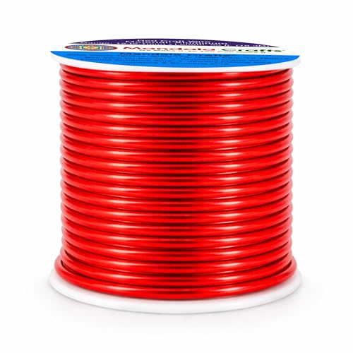 Image of Mandala Crafts 12 Gauge Red Anodized Aluminum Craft Wire, 60 FT | Colored, Flexible, Bendable, for Bonsai, Armature, Sculpting, Wire Wrapping, Jewelry Making, Weather & Tarnish Resistant