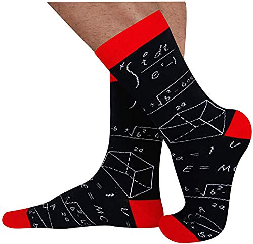 Chaussettes drôles motifs maths, cadeau de Noël rigolo