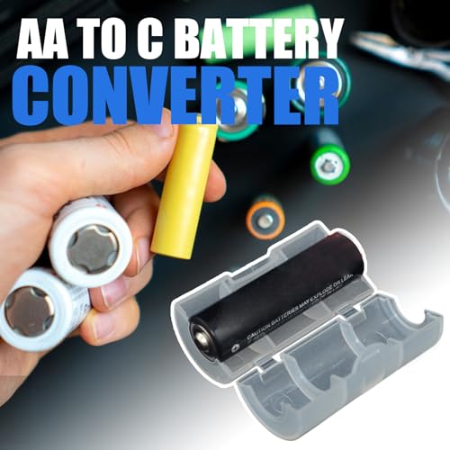 Adaptador de batería convertidor – Dispositivo adaptador AA-C de alta eficiencia | Multifunctional Battery Converter Holder | Portátil Compact Lightweight for Automotive, Trailer, Home, Indoors - imagen 3