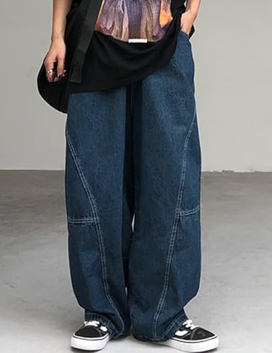 Y2k Jeans Men Vintage Baggy Cargo Jeans Hip Hop Wide Leg Denim Pants Streetwear Women2